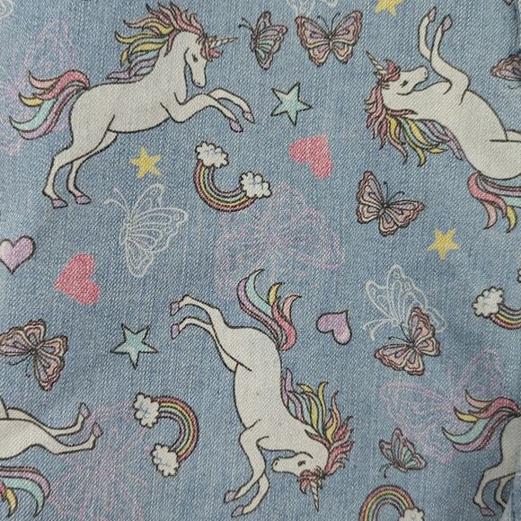 The Children's Place Girl's Skimmer Unicorn Light Wash Jean Shorts Size 16 NWT - Picture 4 of 8